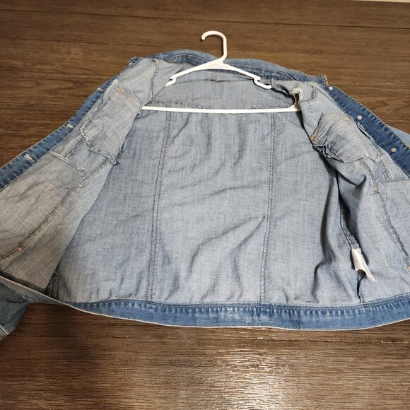 Wit & Wisdom Western Denim Trucker Jacket NWOT Blue Med - Picture 10 of 10